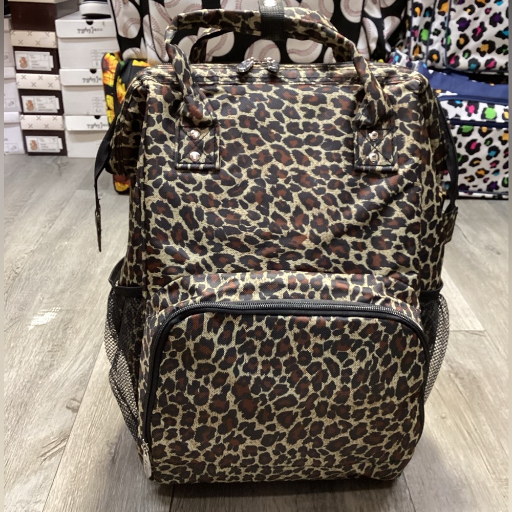 Leopard Backpack/Diaper Bag